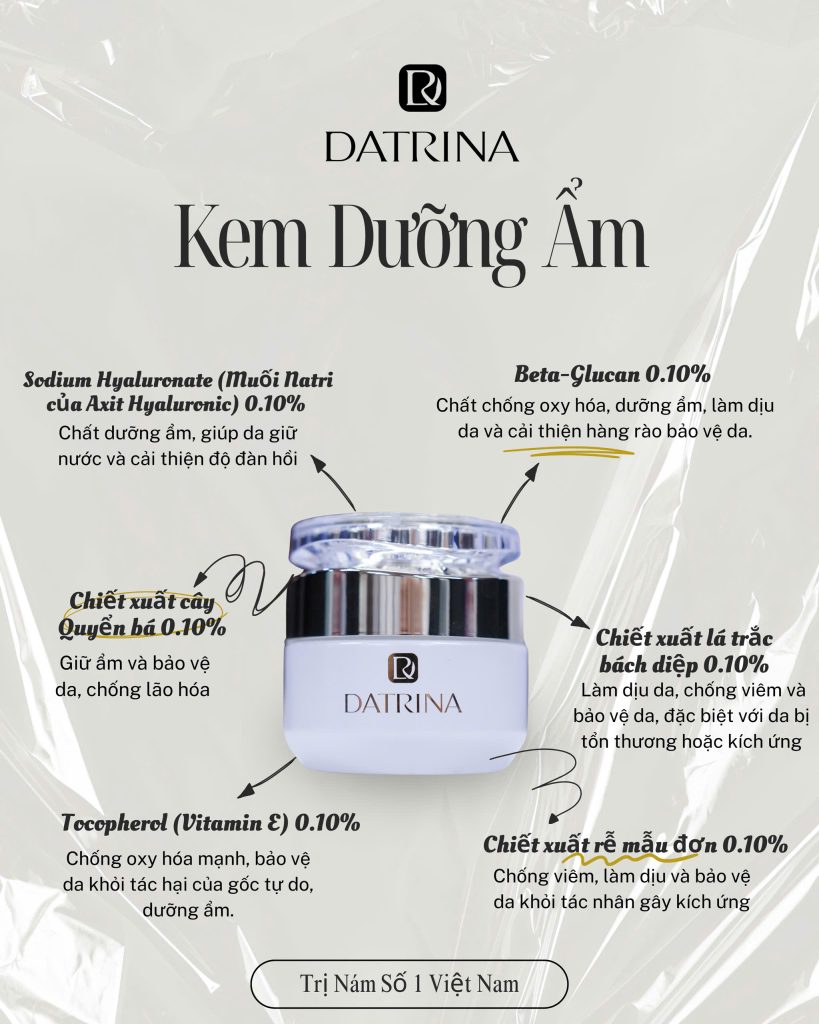 Kem cấp ẩm phục hồi datrina R2